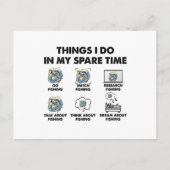 Grappig Vist Lover 6 dingen die ik in mijn vrije t Briefkaart (Voorkant)