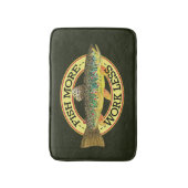 Grappig Vist Woorden voor een vissers Badmat (Voorkant Verticaal)