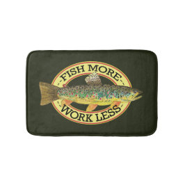 Grappig Vist Woorden voor een vissers Badmat