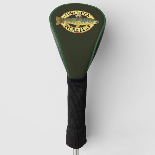 Grappig Vist Woorden voor een vissers Golfheadcover (Voorkant)