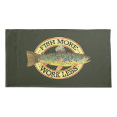 Grappig Vist Woorden voor een vissers, Groen Kussensloop (Achterkant)