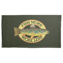 Grappig Vist Woorden voor een vissers, Groen Kussensloop