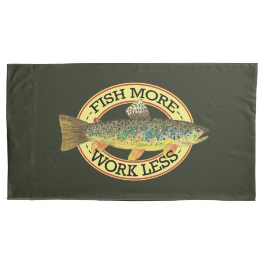Grappig Vist Woorden voor een vissers, Groen Kussensloop (Voorkant)