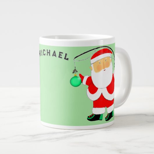 Grappig visvakantiegeschenk grote koffiekop (Voorkant rechts)