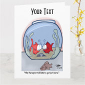 Grappig visverhaal na Wenskaart Kaart (Gele Bloem)