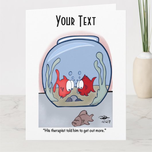 Grappig visverhaal na Wenskaart Kaart (Voorkant)