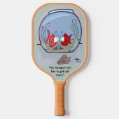 Grappig visverhaal Tan Pickleball Paddle (Voorkant)
