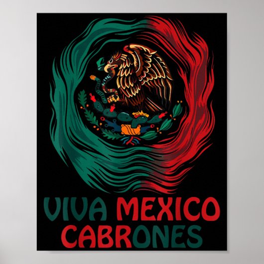 Grappig Viva Mexico Cabrone Onafhankelijkheidsdag Poster (Voorkant)