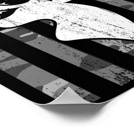 Grappig Vlag Camouflage Whitetail Buck Deer Hunt Poster (Hoek)