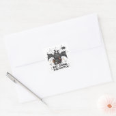 Grappig vleermuissignaal storing Halloween Vierkante Sticker (Envelop)