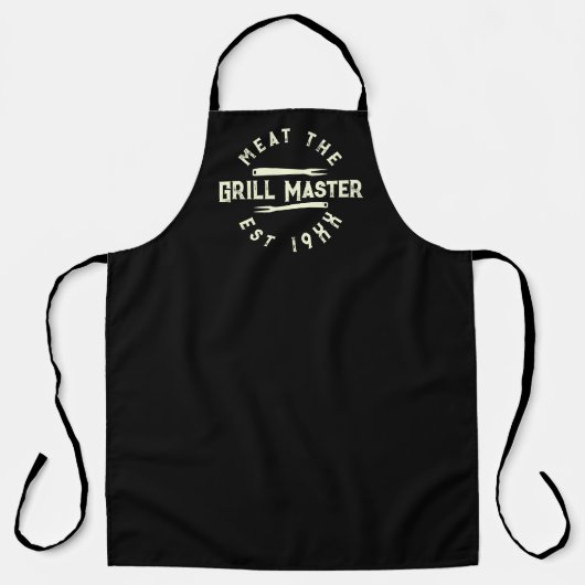 Grappig Vlees De Grill Master Schort (Voorkant)