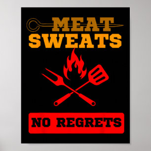 Grappig vlees zweet geen spijt poster