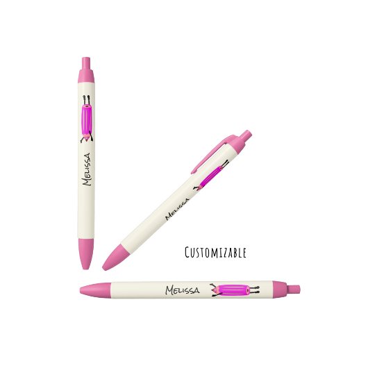 Grappig vliegend potlood zwarte inkt pen