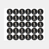 Grappig Vliegloze Vogel Pinguïn Ontwerp Labels (Vel)