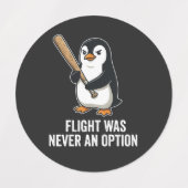 Grappig Vliegloze Vogel Pinguïn Ontwerp Labels (Design 2)
