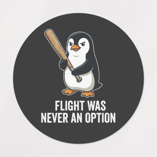 Grappig Vliegloze Vogel Pinguïn Ontwerp Labels (Design 1)