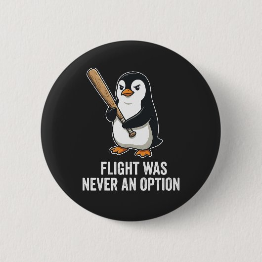 Grappig vliegloze vogelpinguïnontwerp ronde button 5,7 cm (Voorkant)