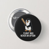 Grappig vliegloze vogelpinguïnontwerp ronde button 5,7 cm (Voorkant /achterkant)
