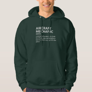 Grappig Vliegtuig Mechanic Definition Hoodie