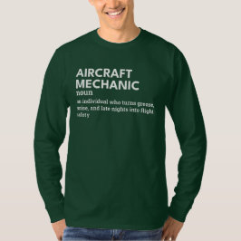 Grappig Vliegtuig Mechanic Job Definition Shirt