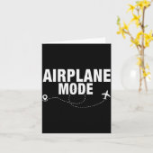 Grappig vliegtuigmodus vliegende reiziger cadeau kaart (Gele Bloem)