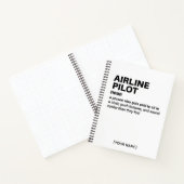 Grappig Vliegtuigpiloot Definitiedagboek Notitieboek (Binnen)