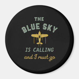 Grappig vliegveld Pilot Blue Sky roept op Magneet