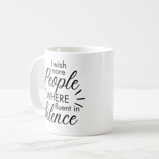 Grappig Vloeiend in Stilte Koffiemok (Voorkant links)