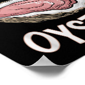 Grappig vochtig als een oester zoute volwassen hum poster (Hoek)