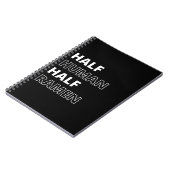 Grappig Voedsel Citaat Half Mens Half Ramen Notitieboek (Linkerzijde)