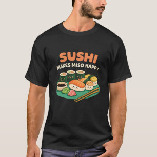 grappig voedsel liefhebber Japans Sushi Maakt Miso T-shirt