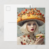 Grappig voedsel persoon briefkaart (Voorkant / Achterkant)