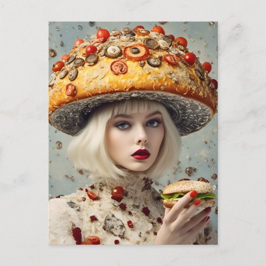 Grappig voedsel persoon briefkaart (Voorkant)