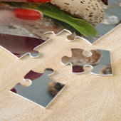 Grappig voedsel persoon legpuzzel (Zijkant)