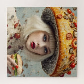 Grappig voedsel persoon legpuzzel (Horizontaal)