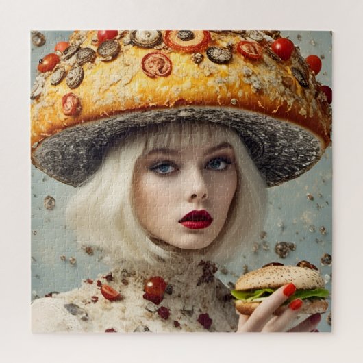 Grappig voedsel persoon legpuzzel (Verticaal)