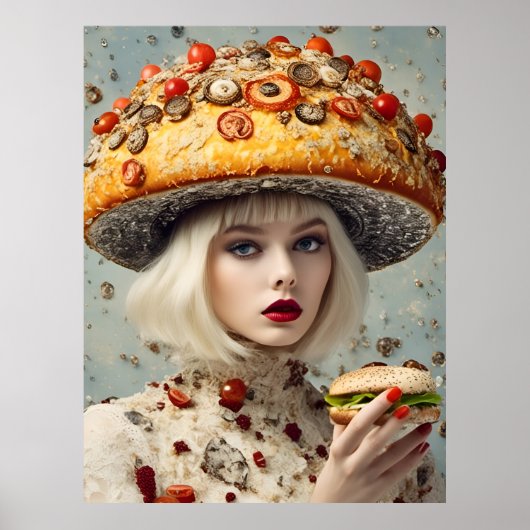 Grappig voedsel persoon poster (Voorkant)