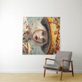 Grappig voedsel persoon wandkleed (In Situ (horizontaal))