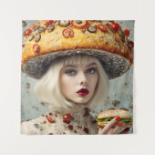 Grappig voedsel persoon wandkleed (Voorkant)