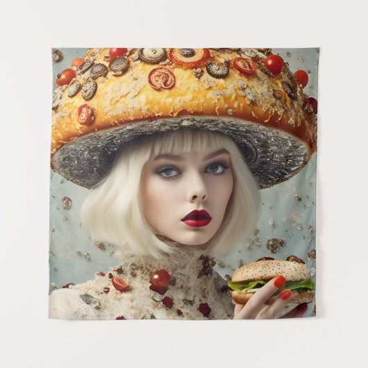 Grappig voedsel persoon wandkleed (Voorkant)