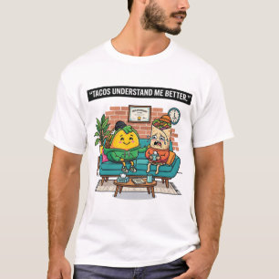 Grappig voedsel-thema vectorontwerp met t-shirt