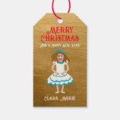 Grappig Voeg Foto Notenkraker's Clara Merry Christ Cadeaulabel (Voorkant)