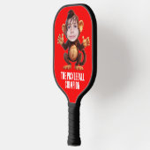 Grappig VOEG JE GEZICHT Pun Champion Monkey Chimp Pickleball Paddle (Links)
