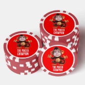 Grappig VOEG JE GEZICHT Pun Champion Monkey Chimp Poker Chips (Opstapeling)