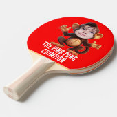 Grappig VOEG JE GEZICHT Pun Champion Monkey Chimp Tafeltennisbatje (Voorkant Gekanteld)