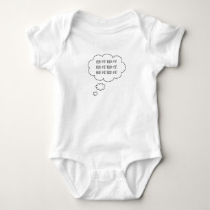 Grappig Voer Me Baby Ontwerp Romper