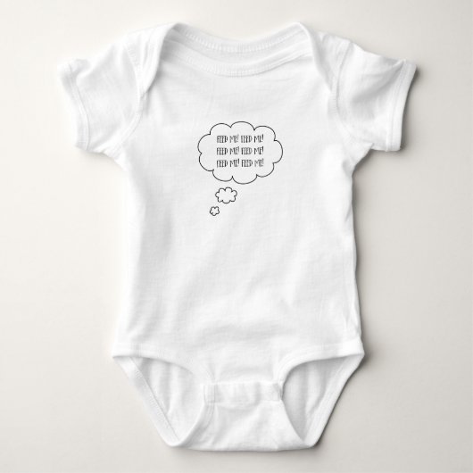 Grappig Voer Me Baby Ontwerp Romper (Voorkant)