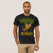 Grappig Voetbal Ananas T-shirt (Voorkant volledig)