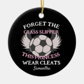 Grappig voetbal citaat voor meisjes voetbalteam keramisch ornament (Voorkant)