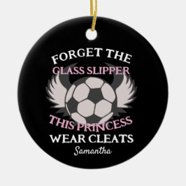 Grappig voetbal citaat voor meisjes voetbalteam keramisch ornament